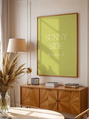 Sunny Lettering Gelbgrün