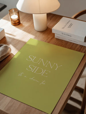 Sunny Lettering Gelbgrün