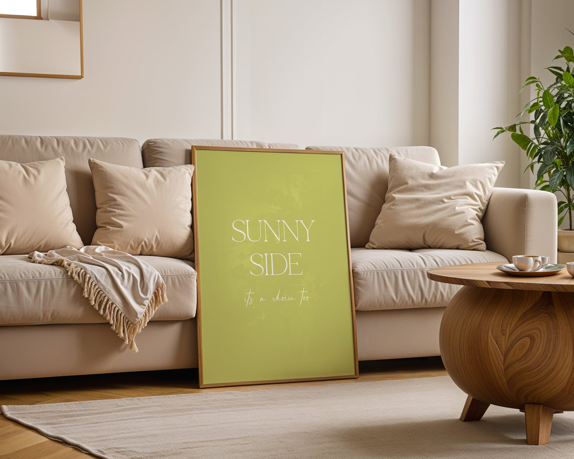 Sunny Lettering Gelbgrün