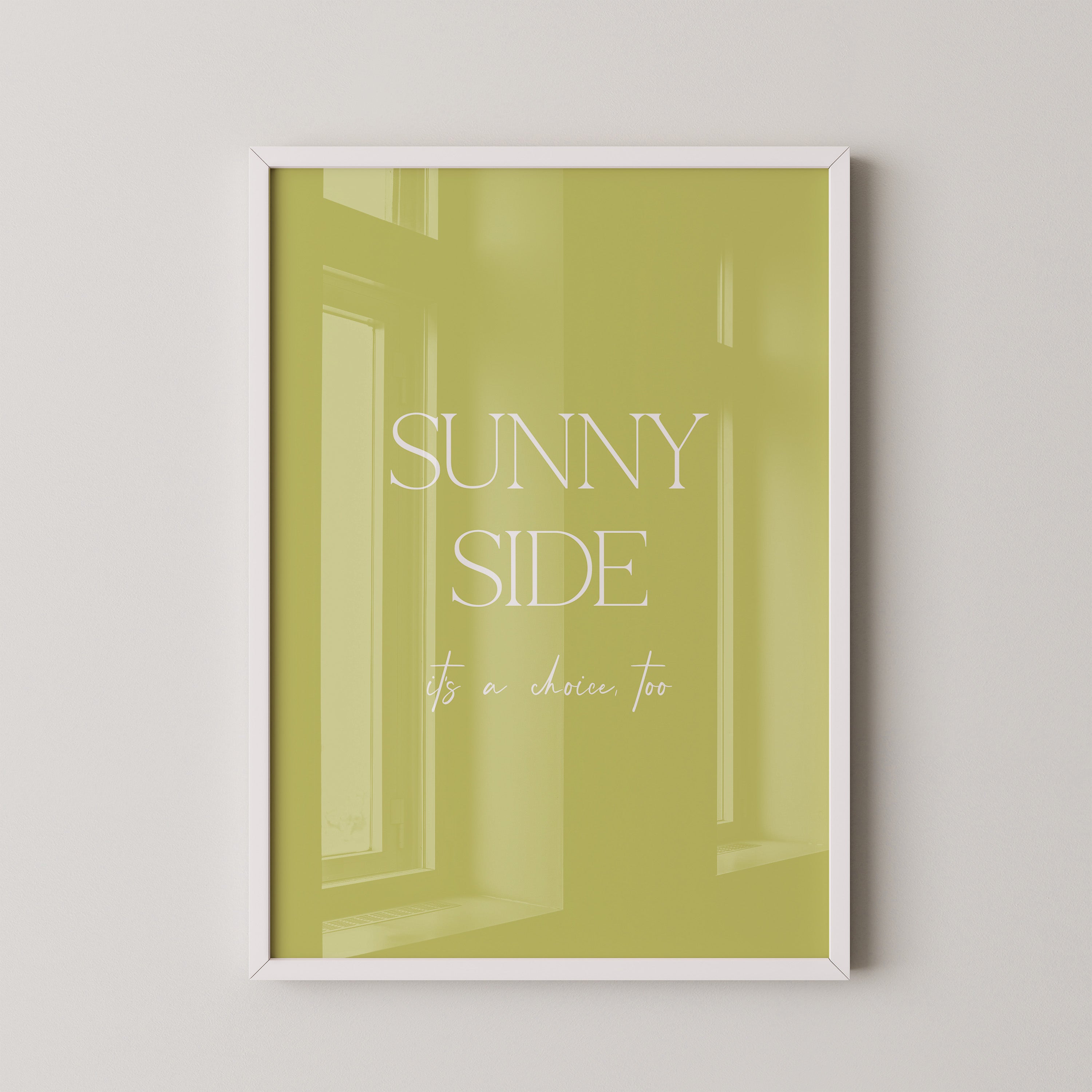 Sunny Lettering Gelbgrün