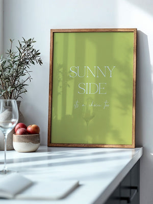 Sunny Lettering Gelbgrün