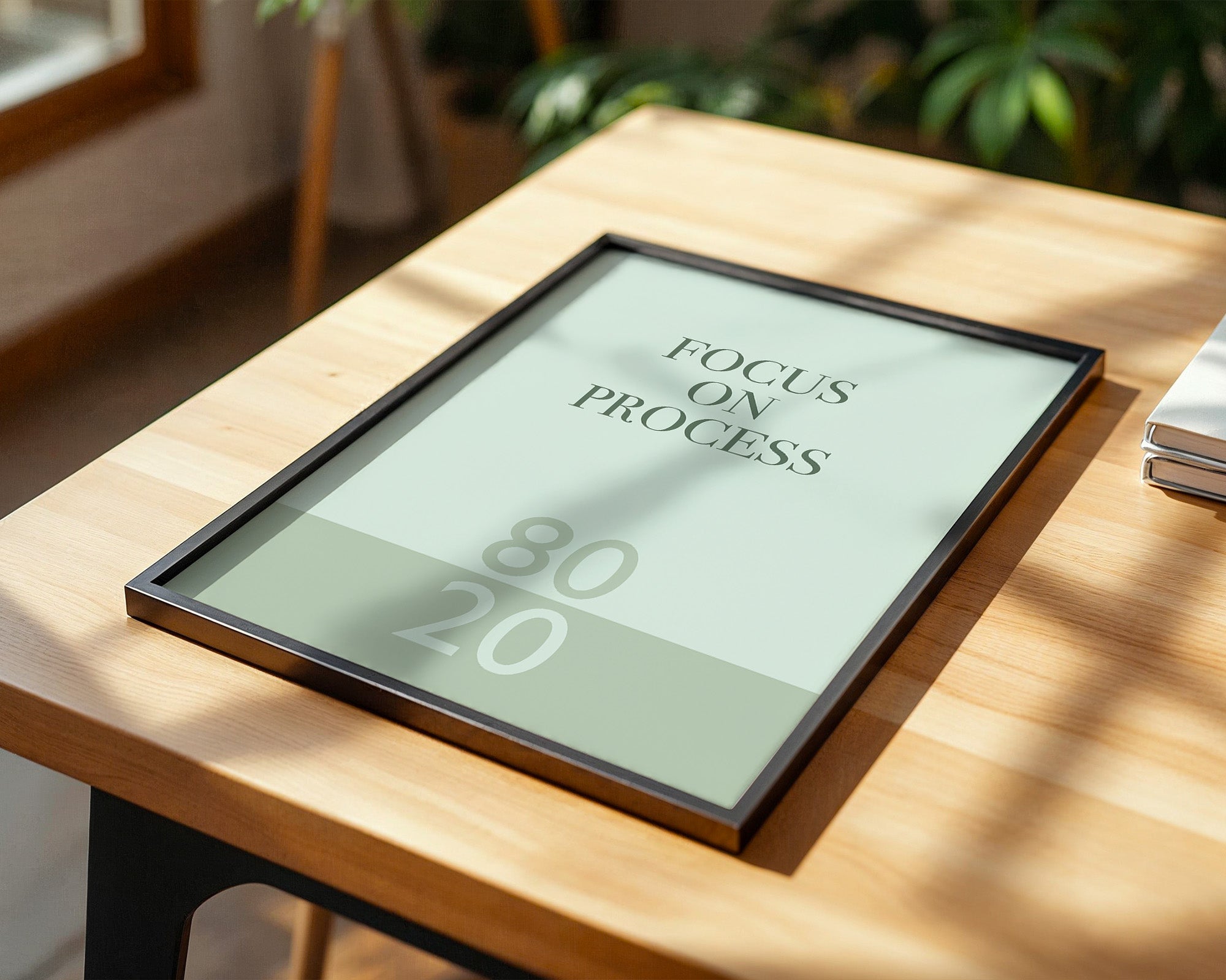 Minimalistisches Zitat Pastellgrün