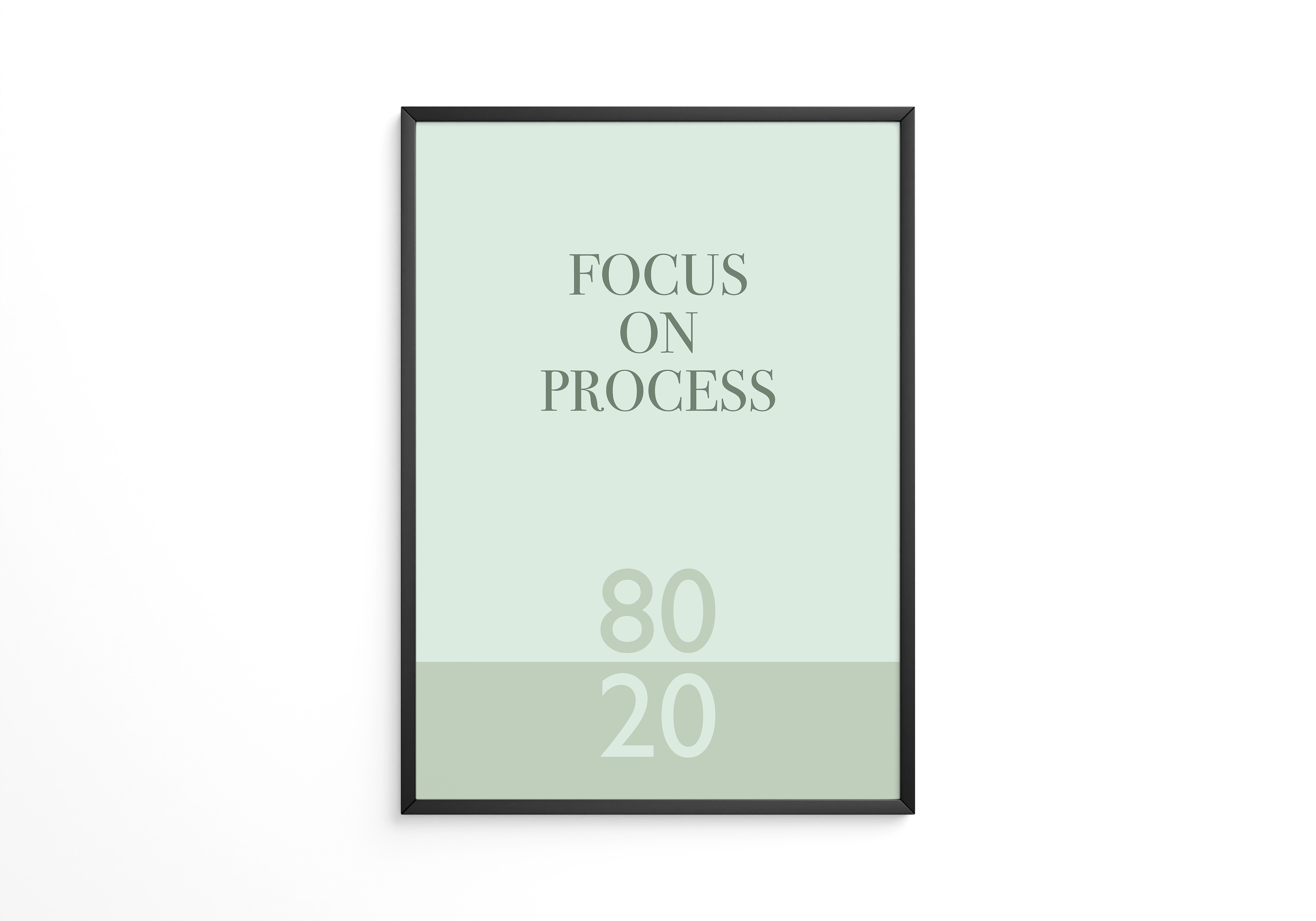 Minimalistisches Zitat Pastellgrün