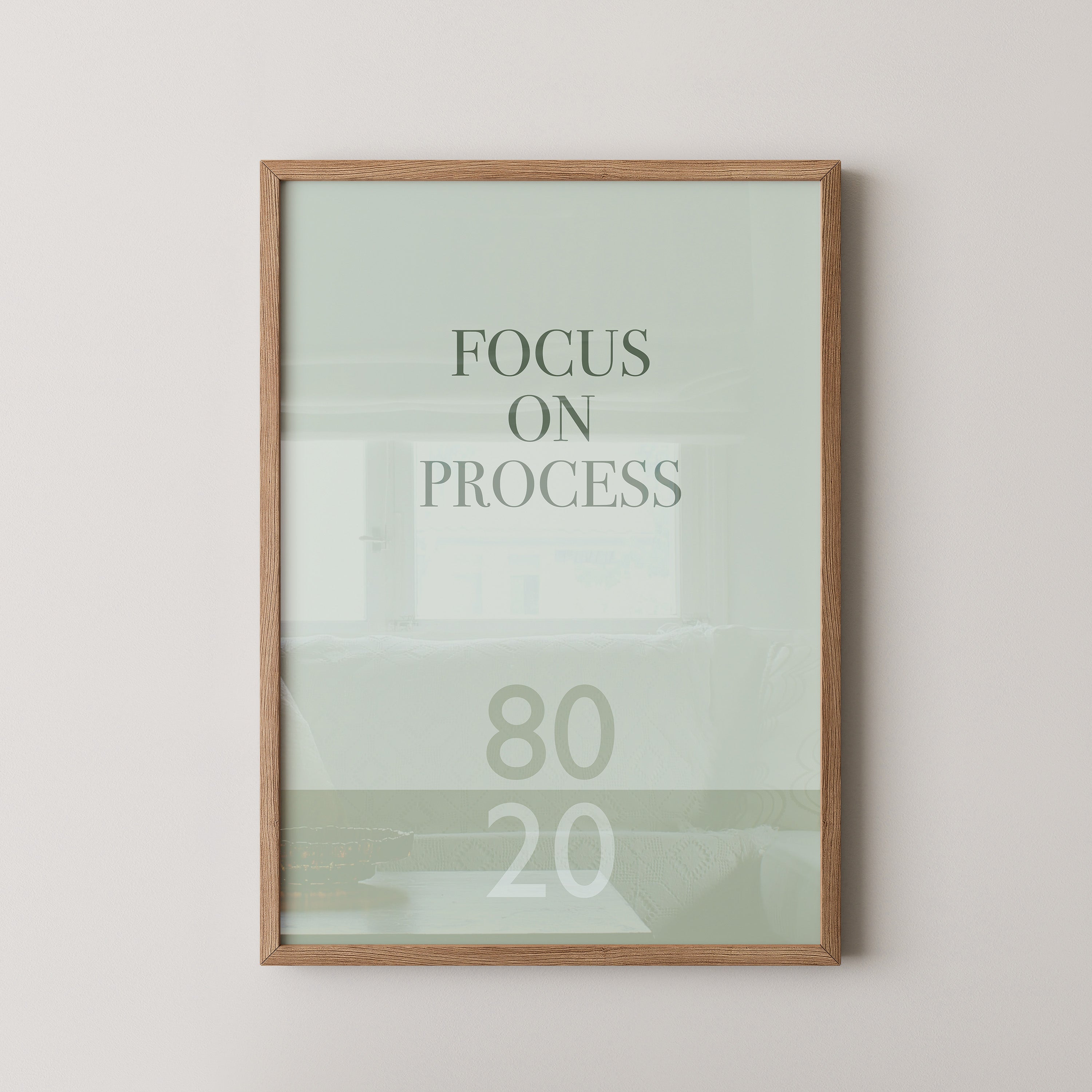 Minimalistisches Zitat Pastellgrün