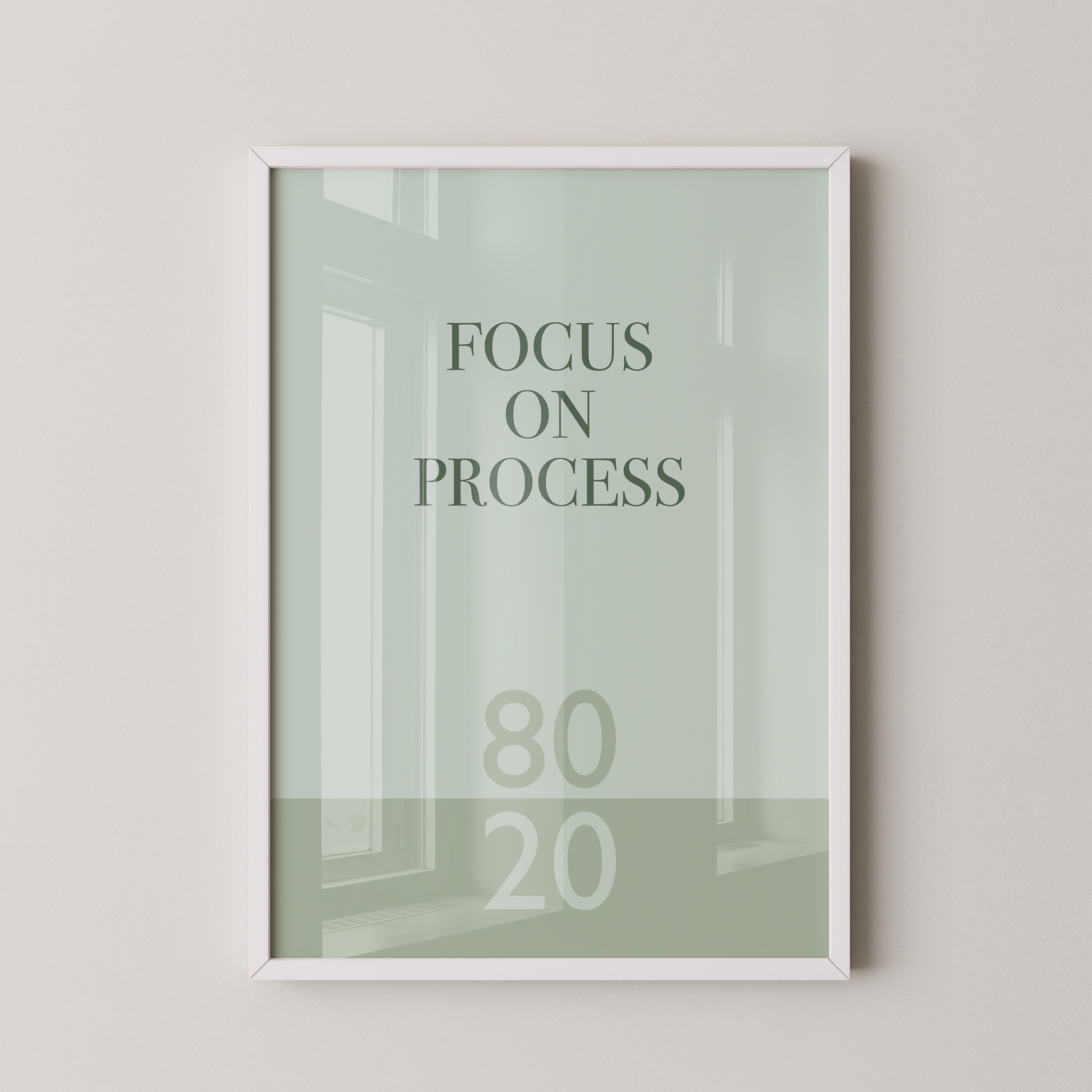 Minimalistisches Zitat Pastellgrün