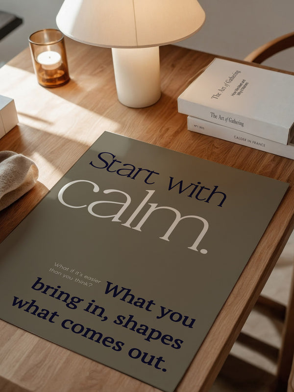 Calm Start Beige Typografie