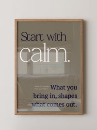 Calm Start Beige Typografie
