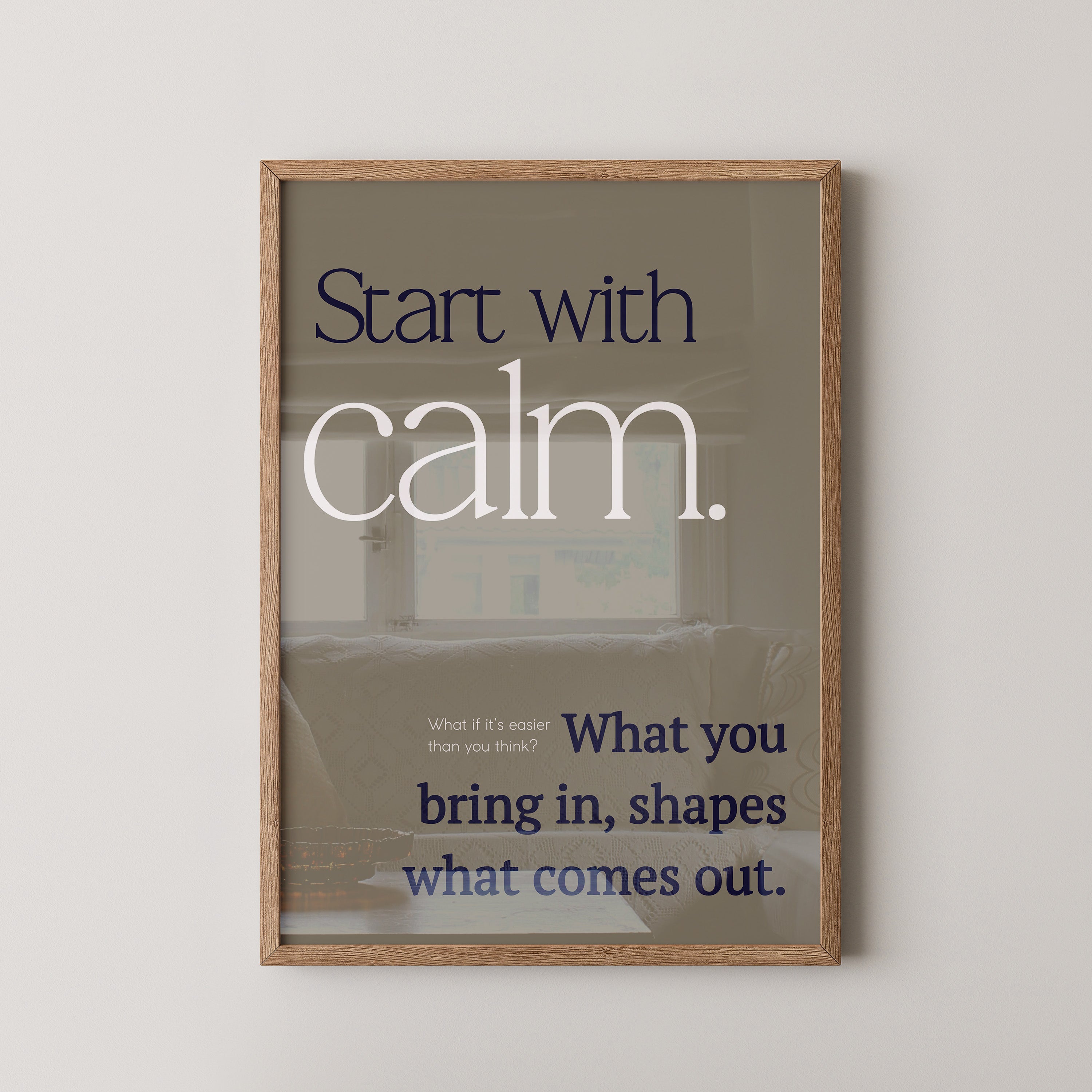 Calm Start Beige Typografie