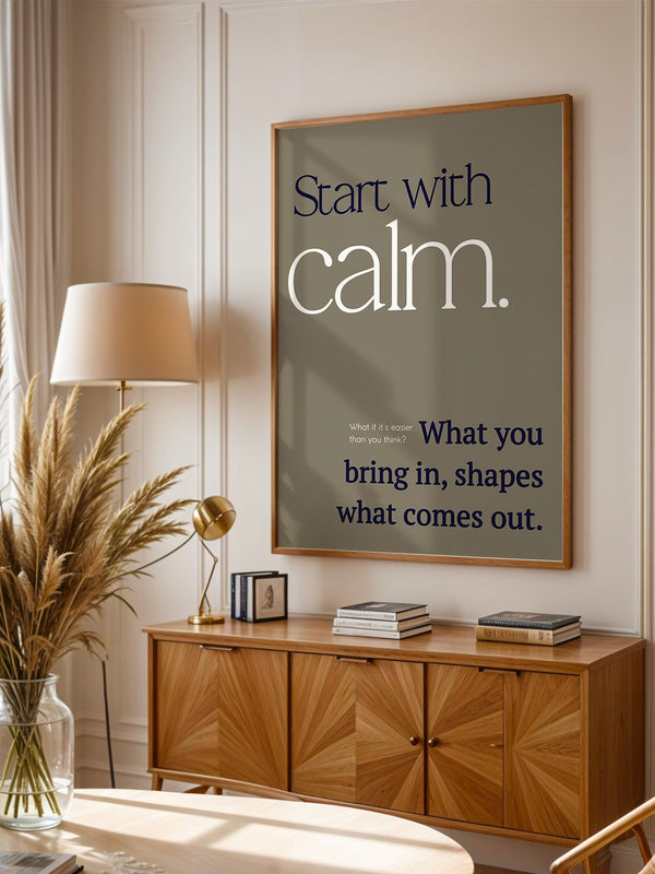 Calm Start Beige Typografie