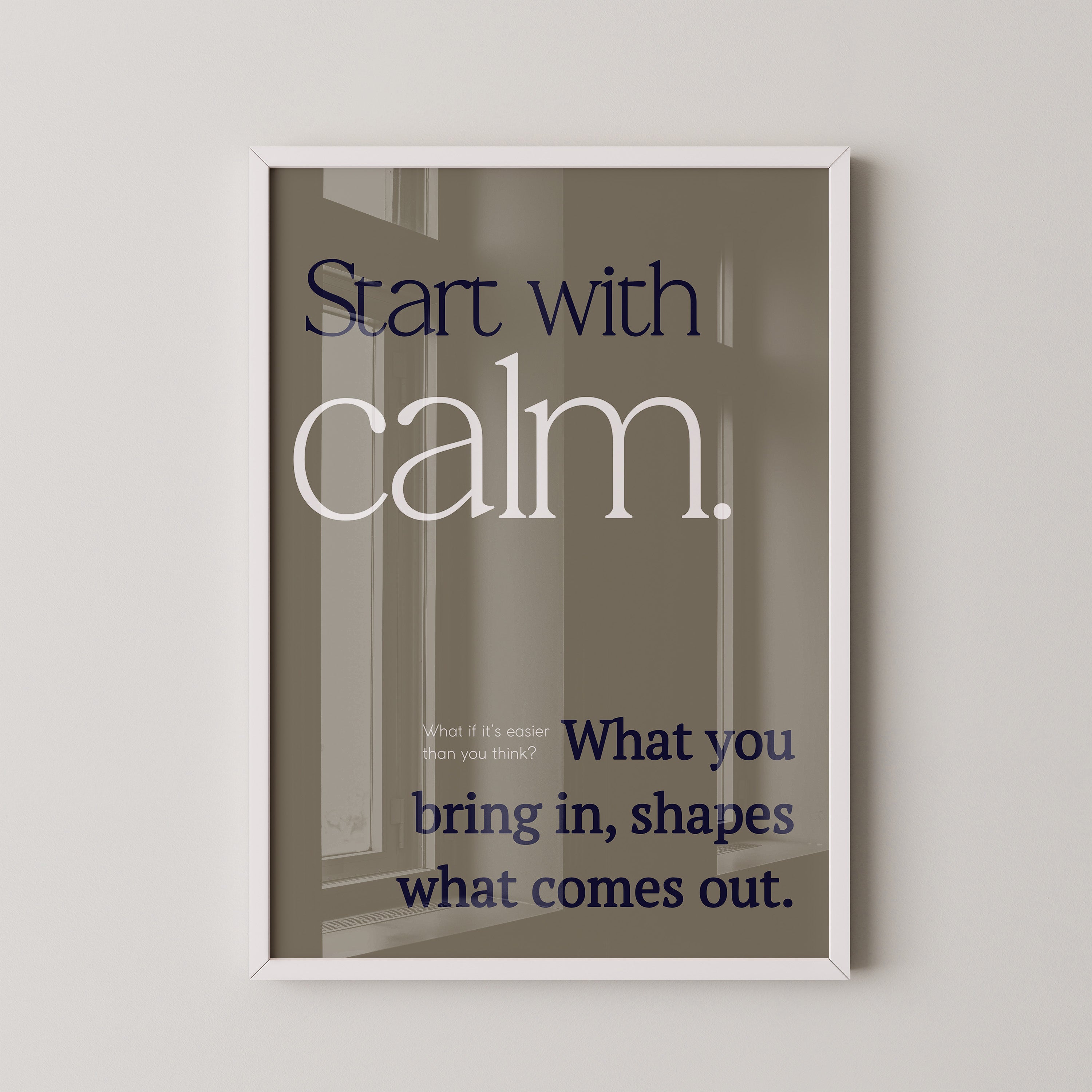 Calm Start Beige Typografie