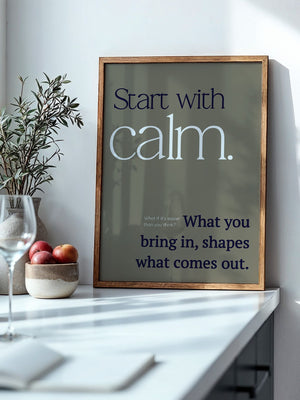 Calm Start Beige Typografie