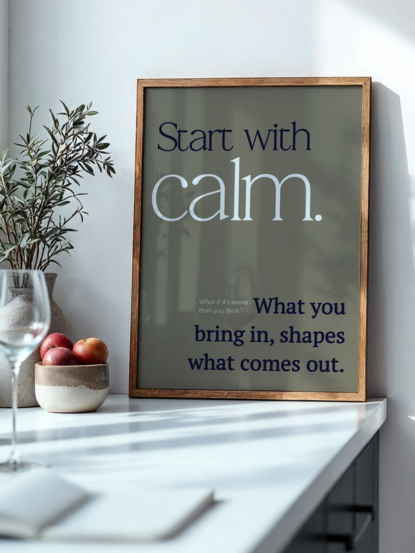 Calm Start Beige Typografie