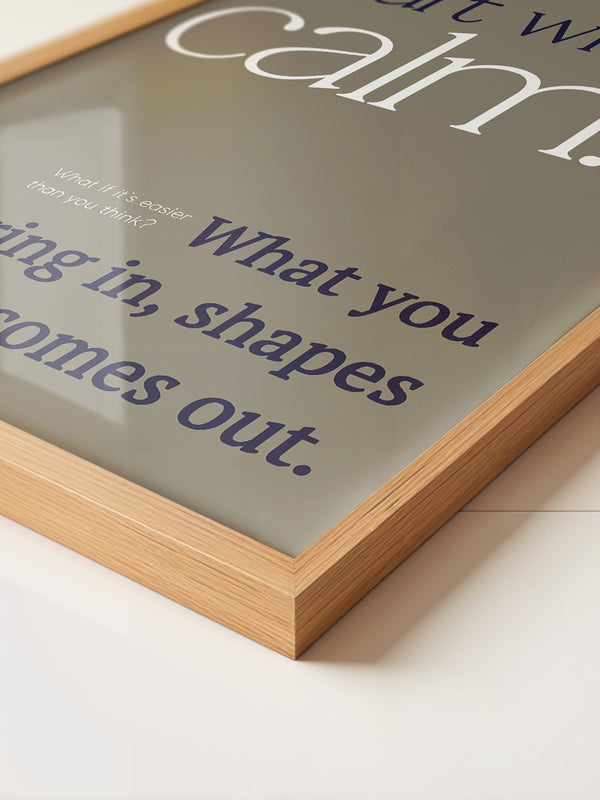 Calm Start Beige Typografie