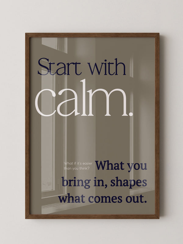 Calm Start Beige Typografie