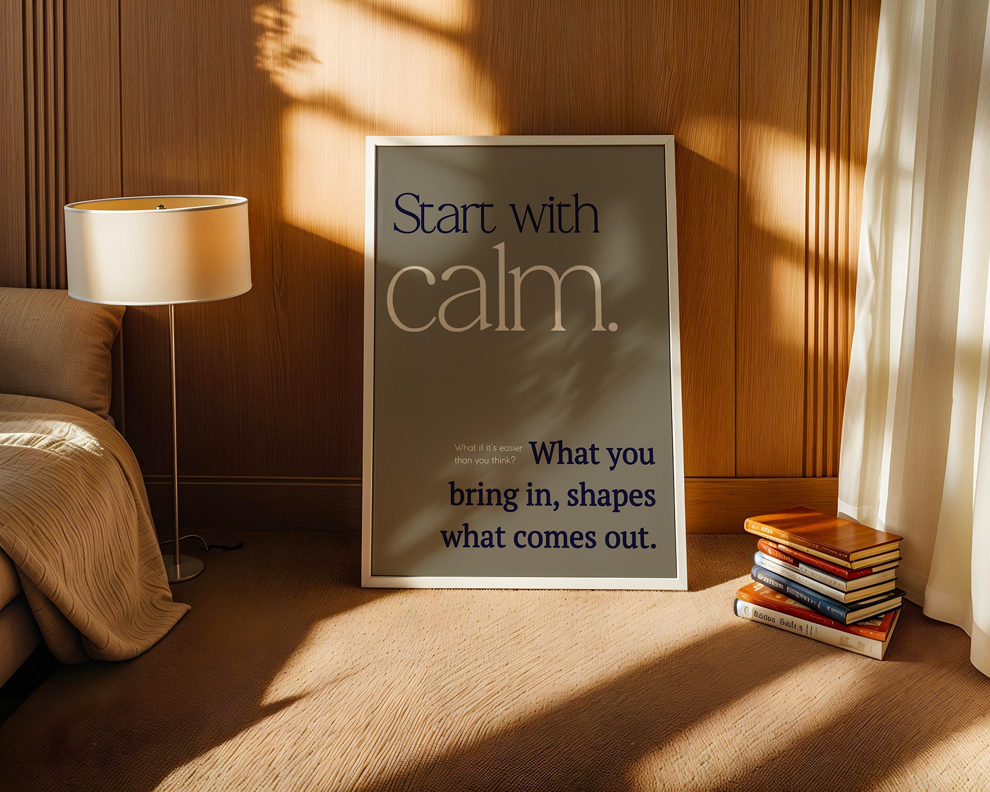 Calm Start Beige Typografie