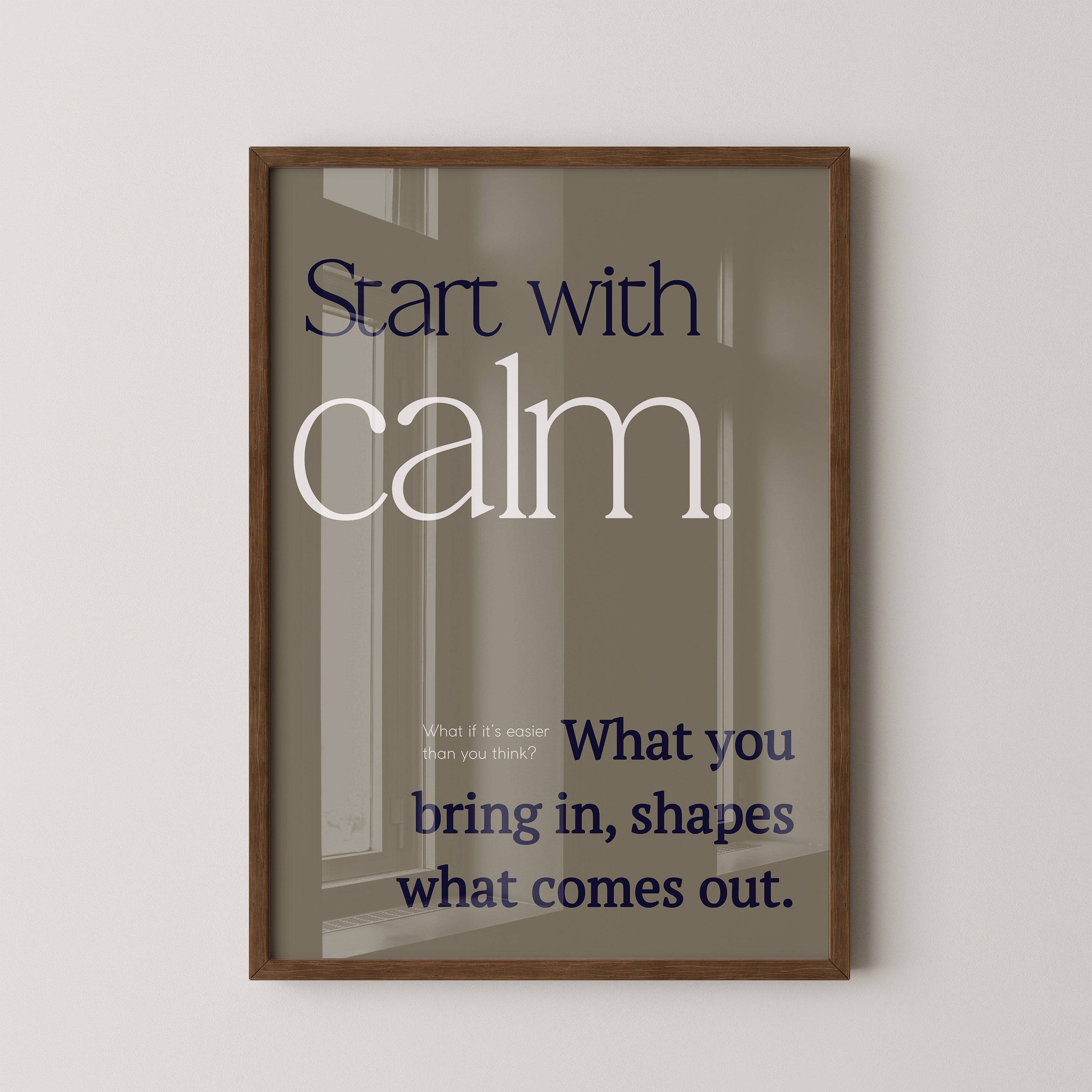 Calm Start Beige Typografie