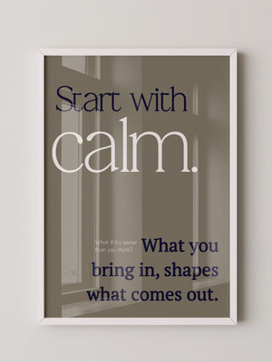 Calm Start Beige Typografie
