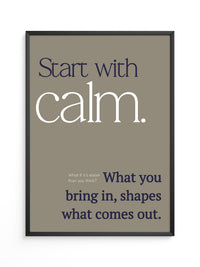 Calm Start Beige Typografie