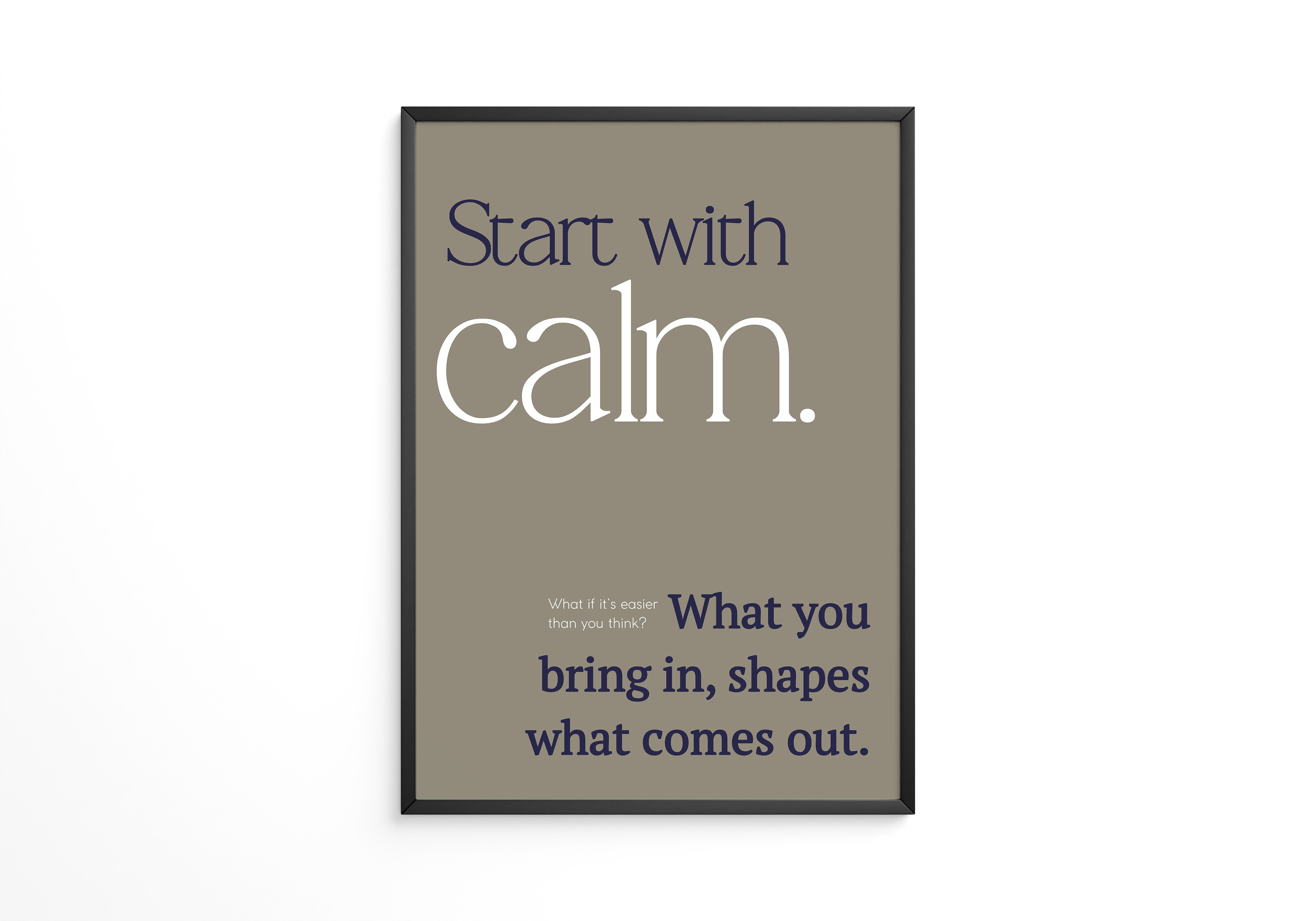 Calm Start Beige Typografie