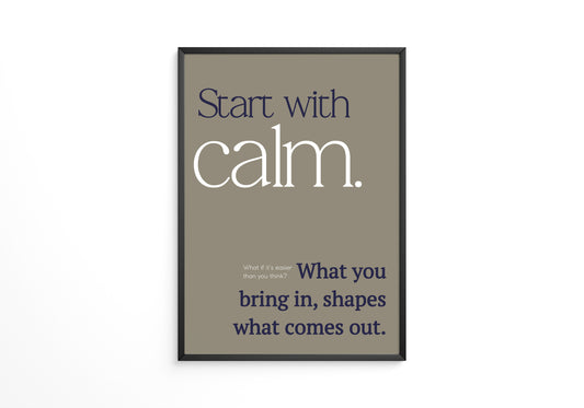 Calm Start Beige Typografie