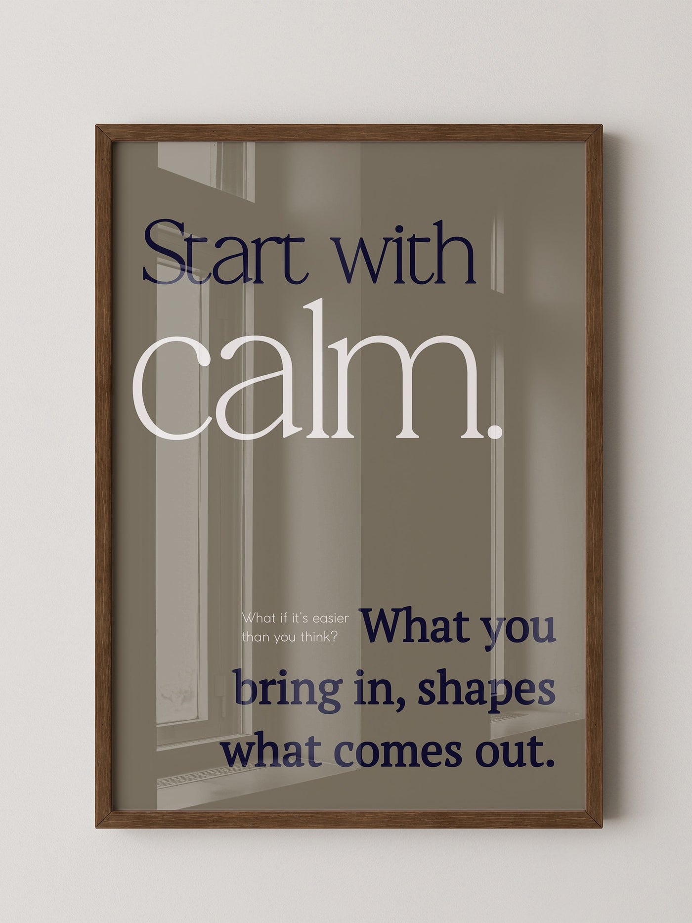 Calm Start Beige Typografie