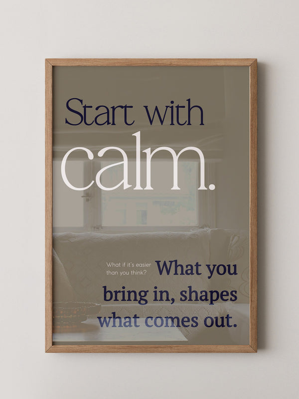 Calm Start Beige Typografie