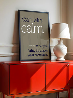 Calm Start Beige Typografie