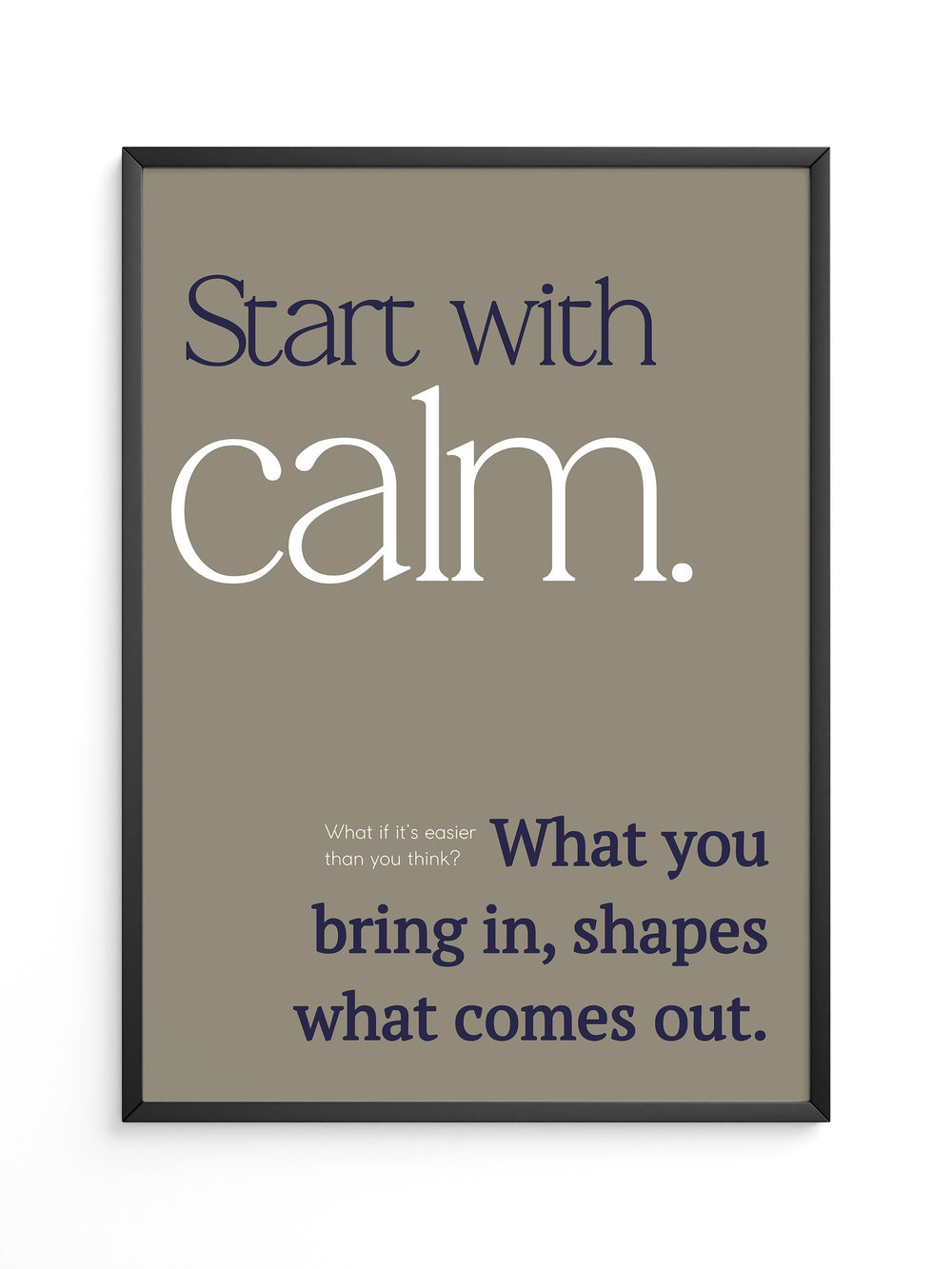 Calm Start Beige Typografie