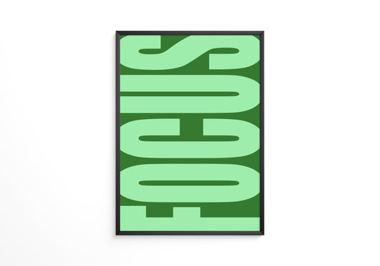 Grüne Buchstaben Typografie