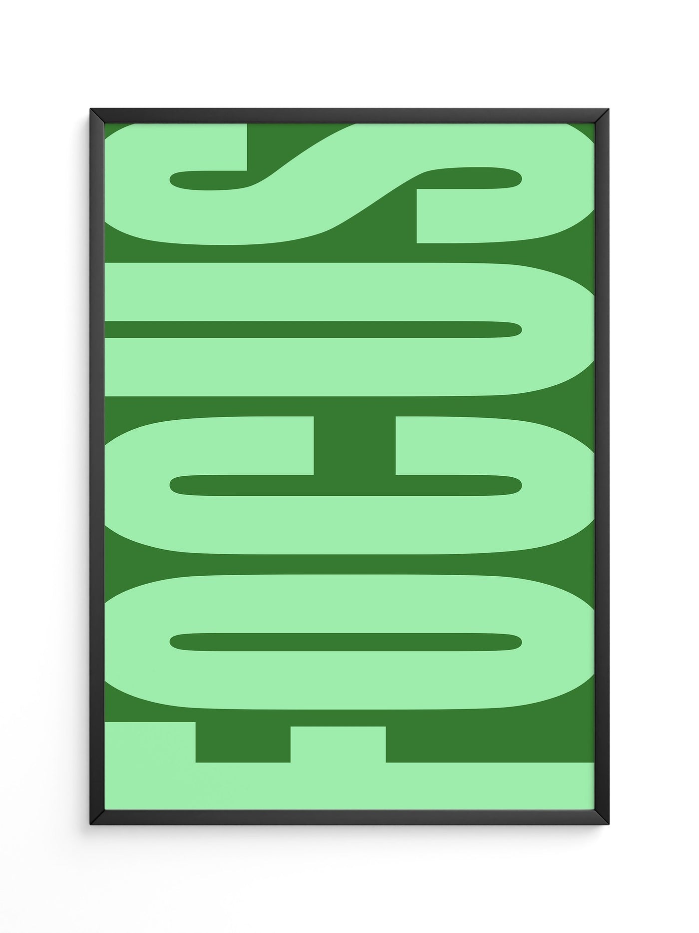 Grüne Buchstaben Typografie