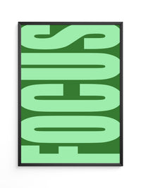 Grüne Buchstaben Typografie