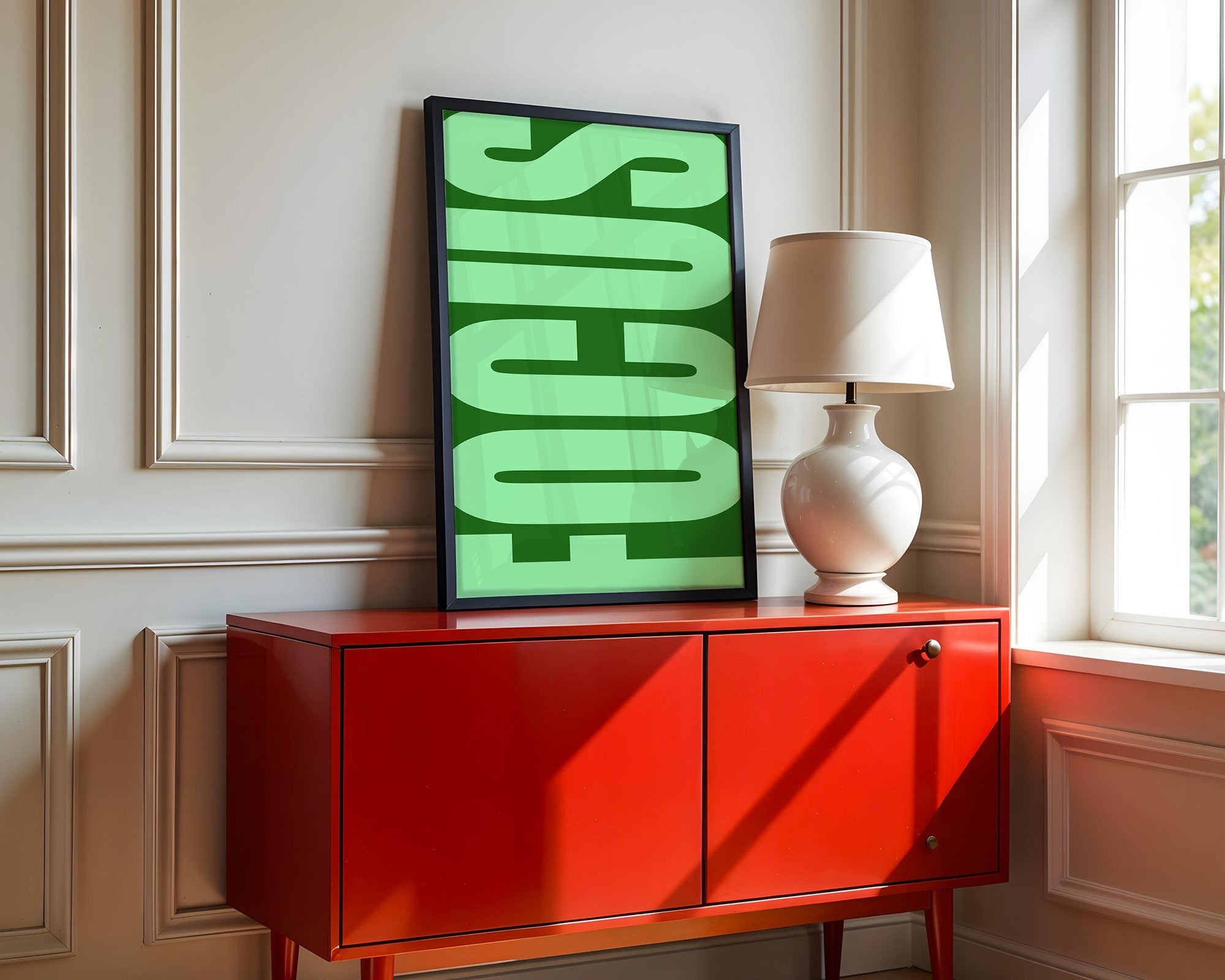 Grüne Buchstaben Typografie