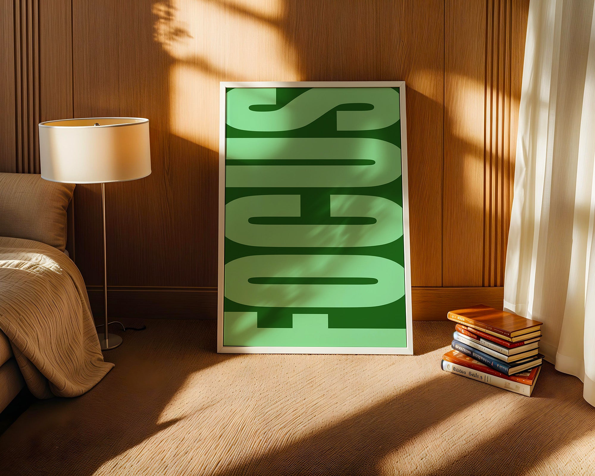 Grüne Buchstaben Typografie