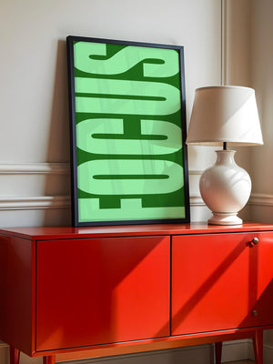 Grüne Buchstaben Typografie