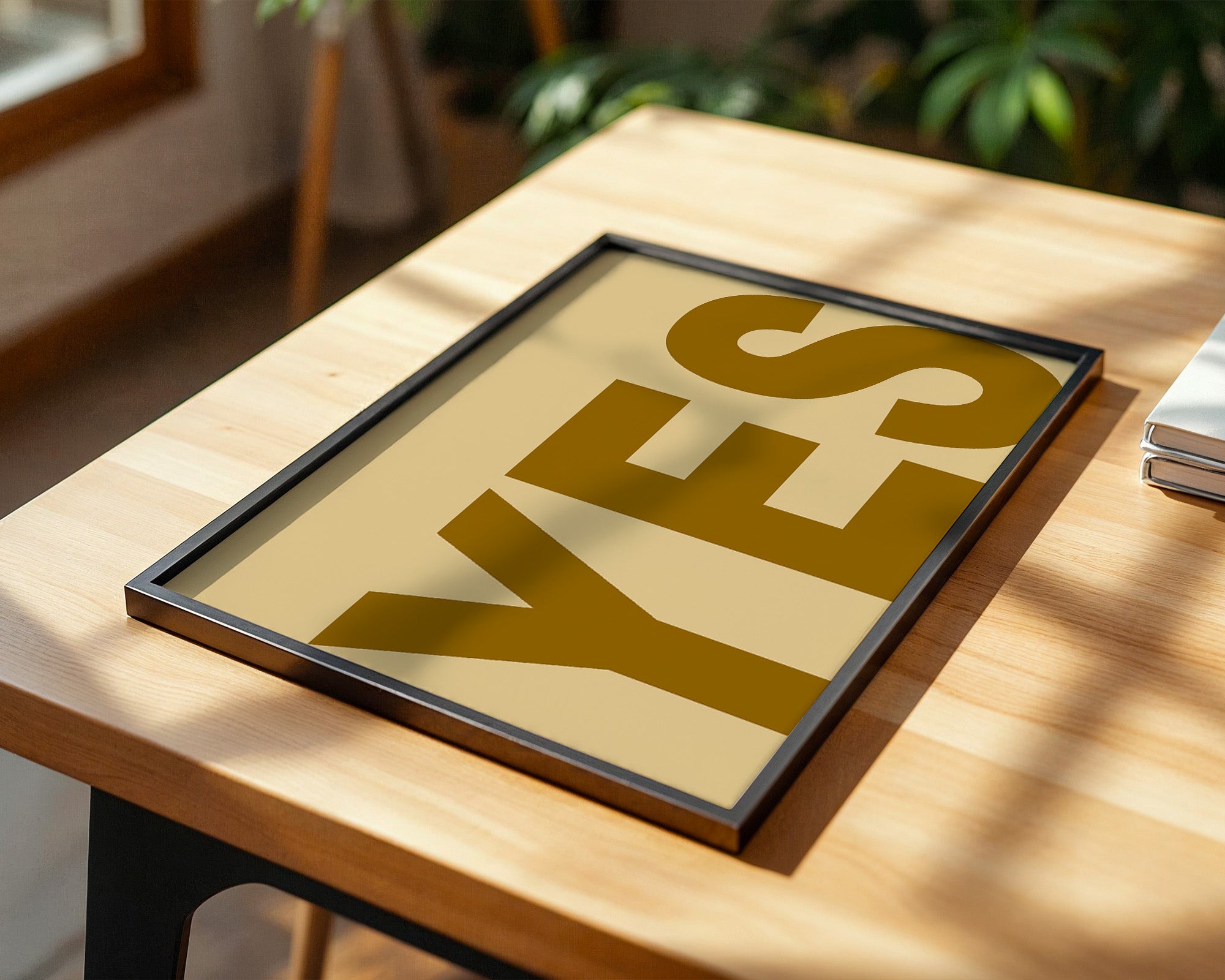 Großer Schriftzug Retro Braun