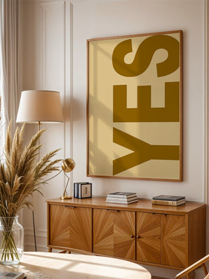 Großer Schriftzug Retro Braun