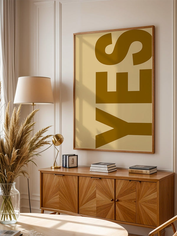 Großer Schriftzug Retro Braun