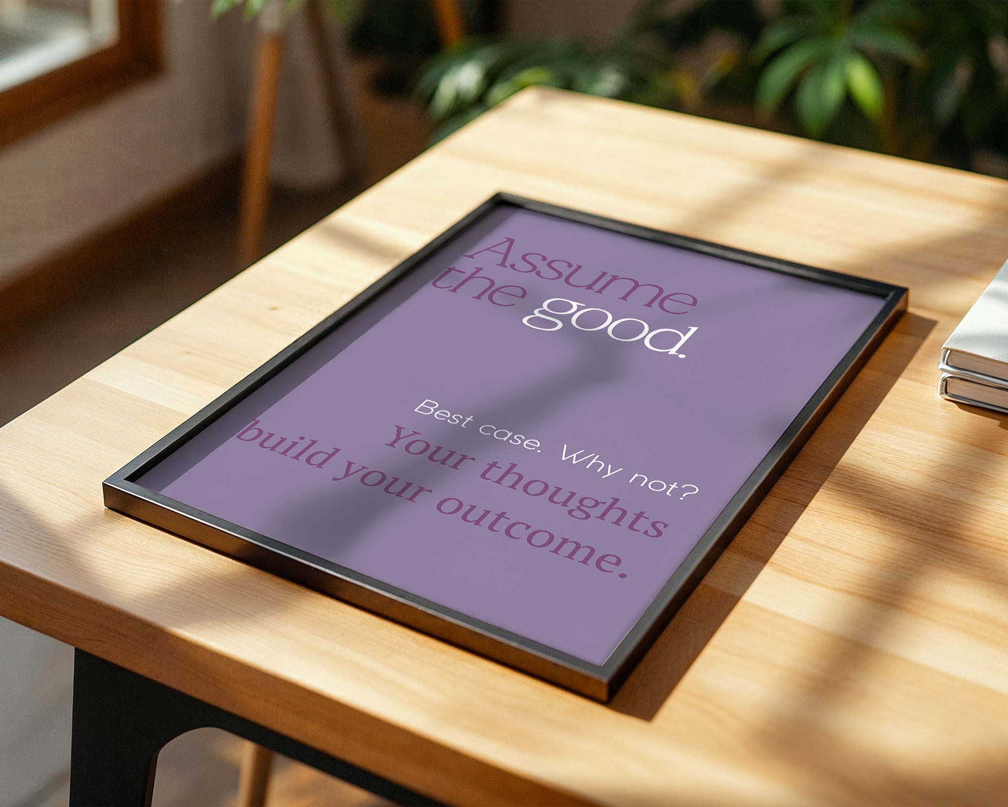 Motivierende Typografie Lila