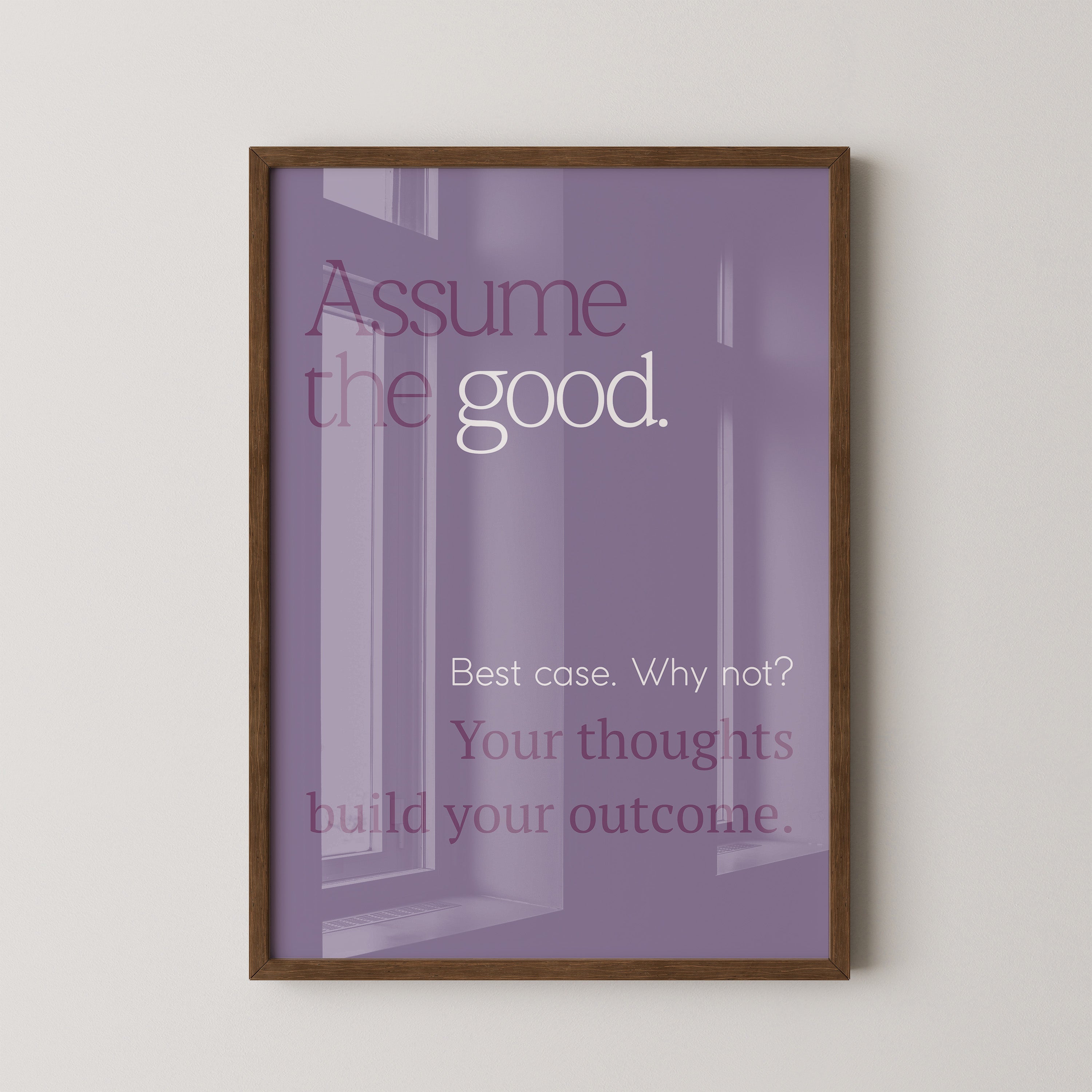 Motivierende Typografie Lila