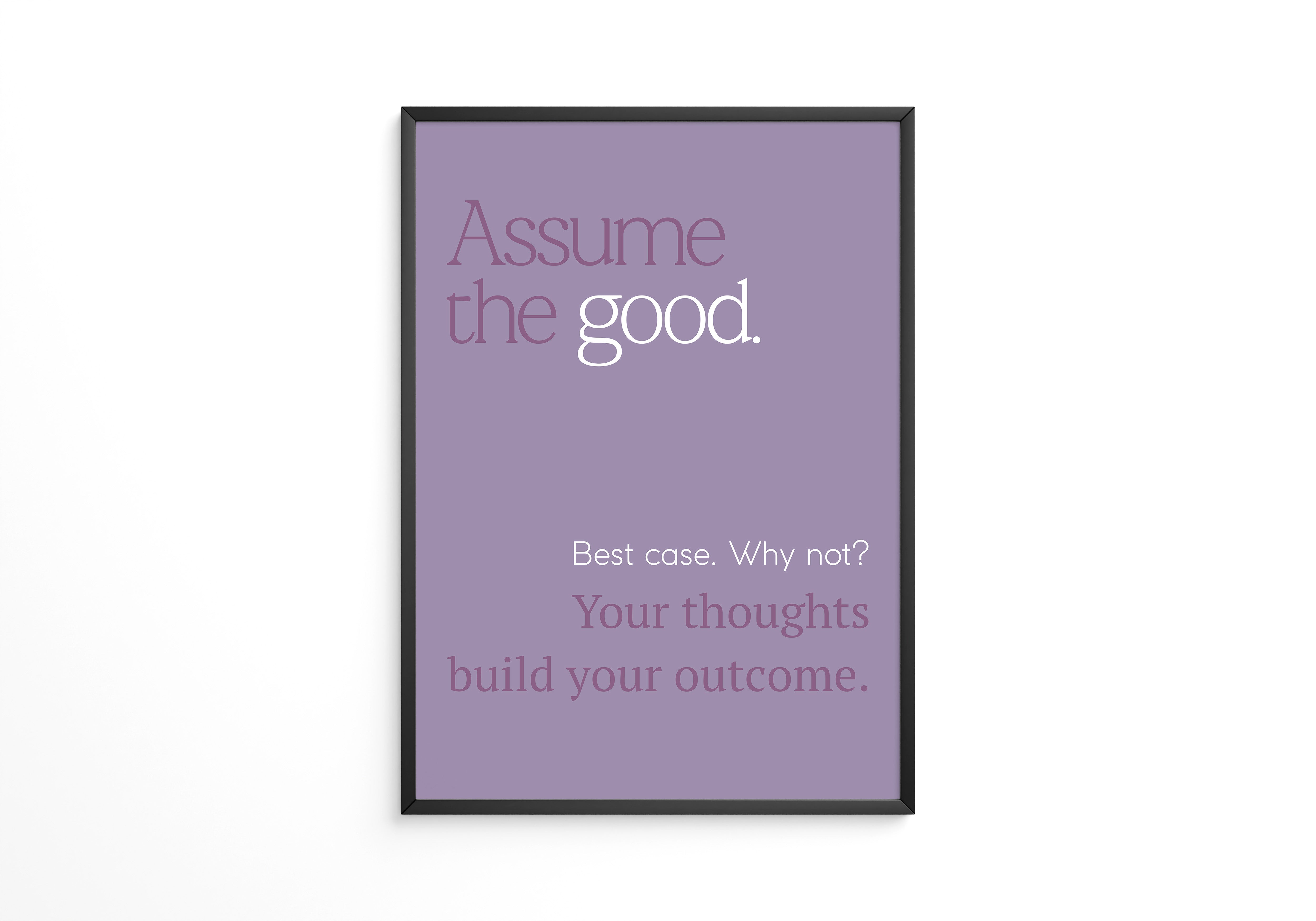 Motivierende Typografie Lila