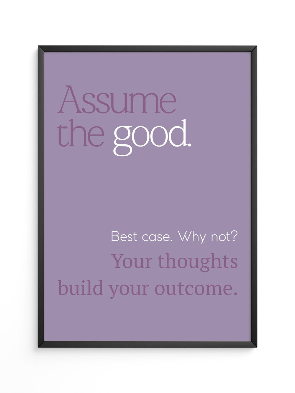 Motivierende Typografie Lila