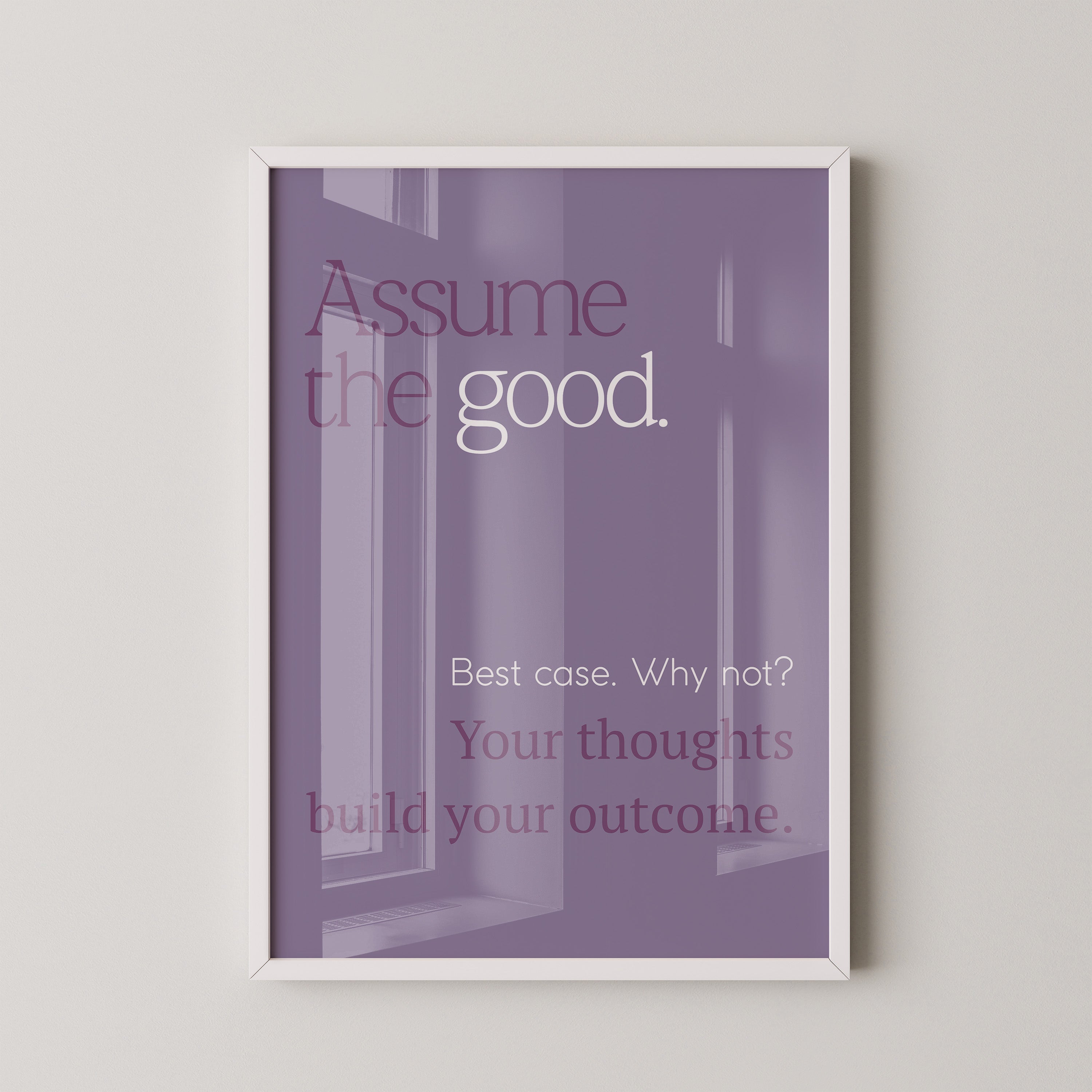 Motivierende Typografie Lila