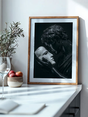 Marmorstatue Maske Dunkelheit