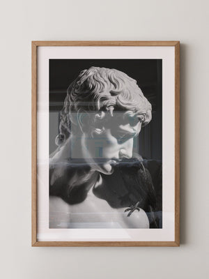 Skulptur Rabe Schwarzweiß