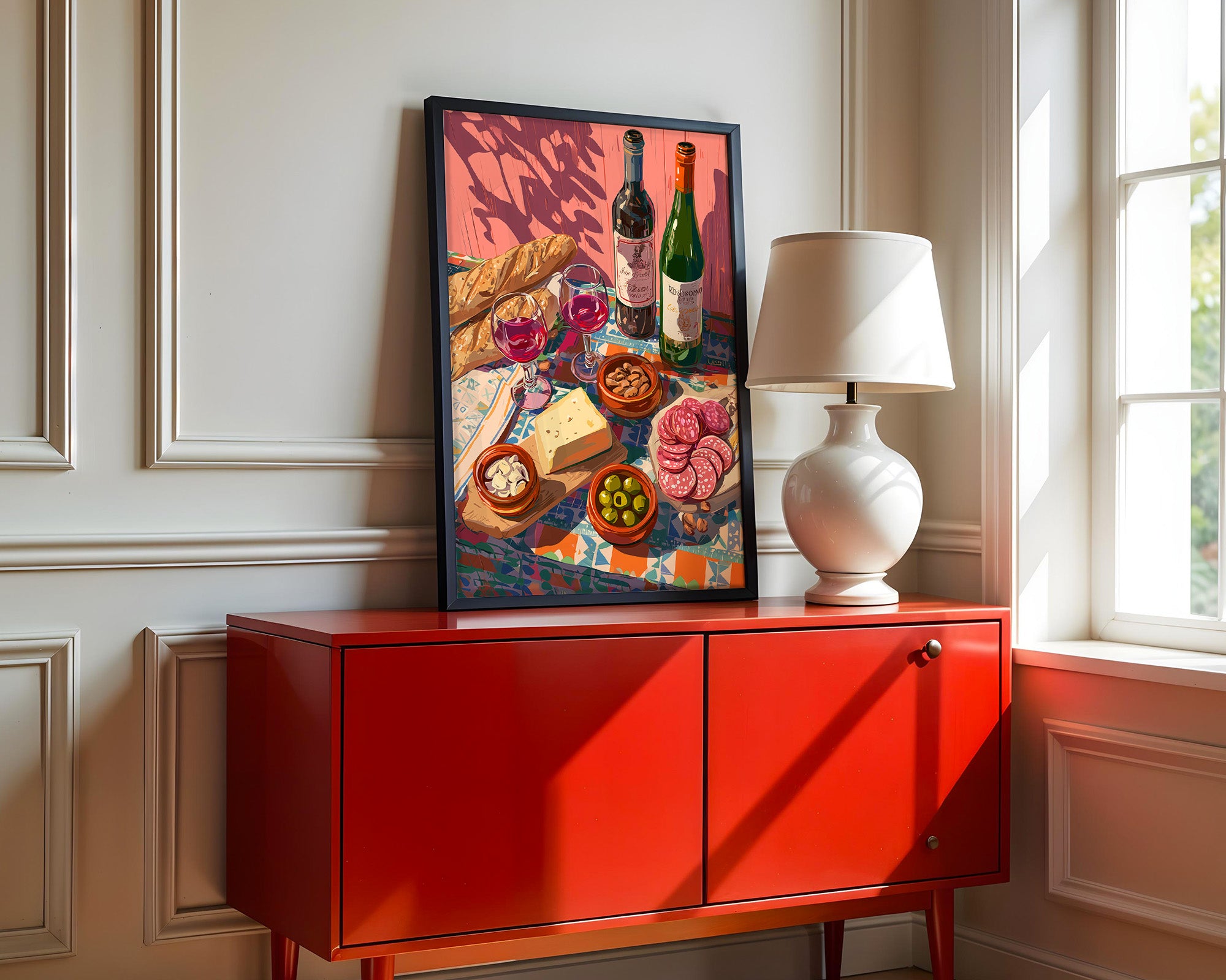 Mediterrane Tafel bunte Schatten