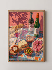 Mediterrane Tafel bunte Schatten