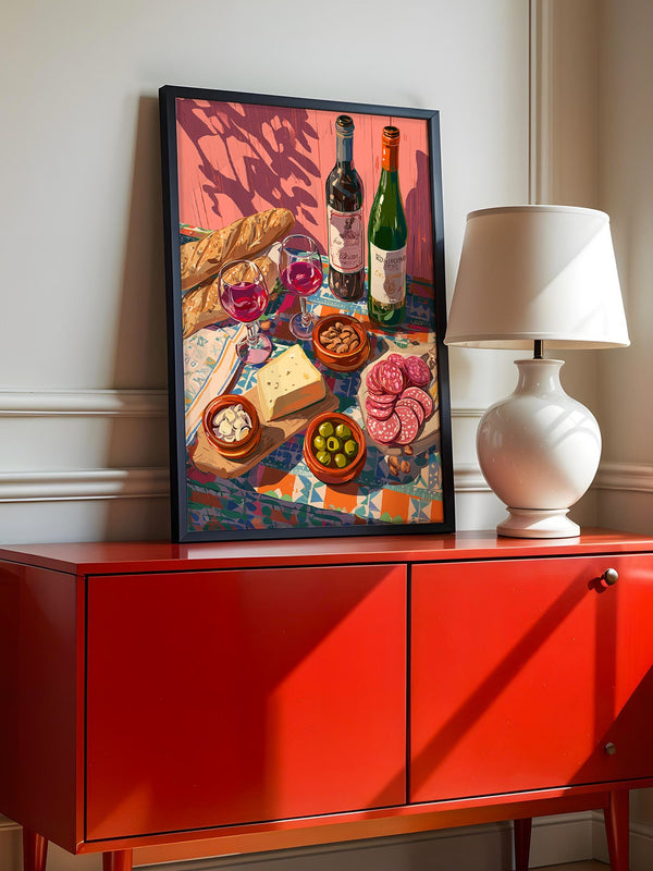 Mediterrane Tafel bunte Schatten
