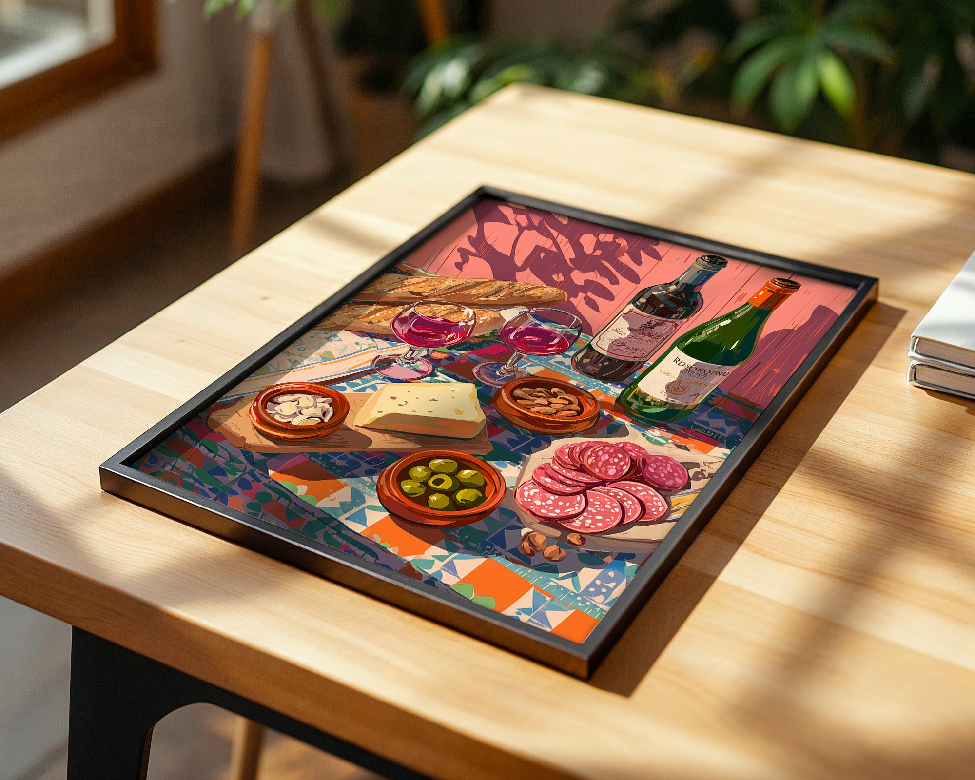 Mediterrane Tafel bunte Schatten