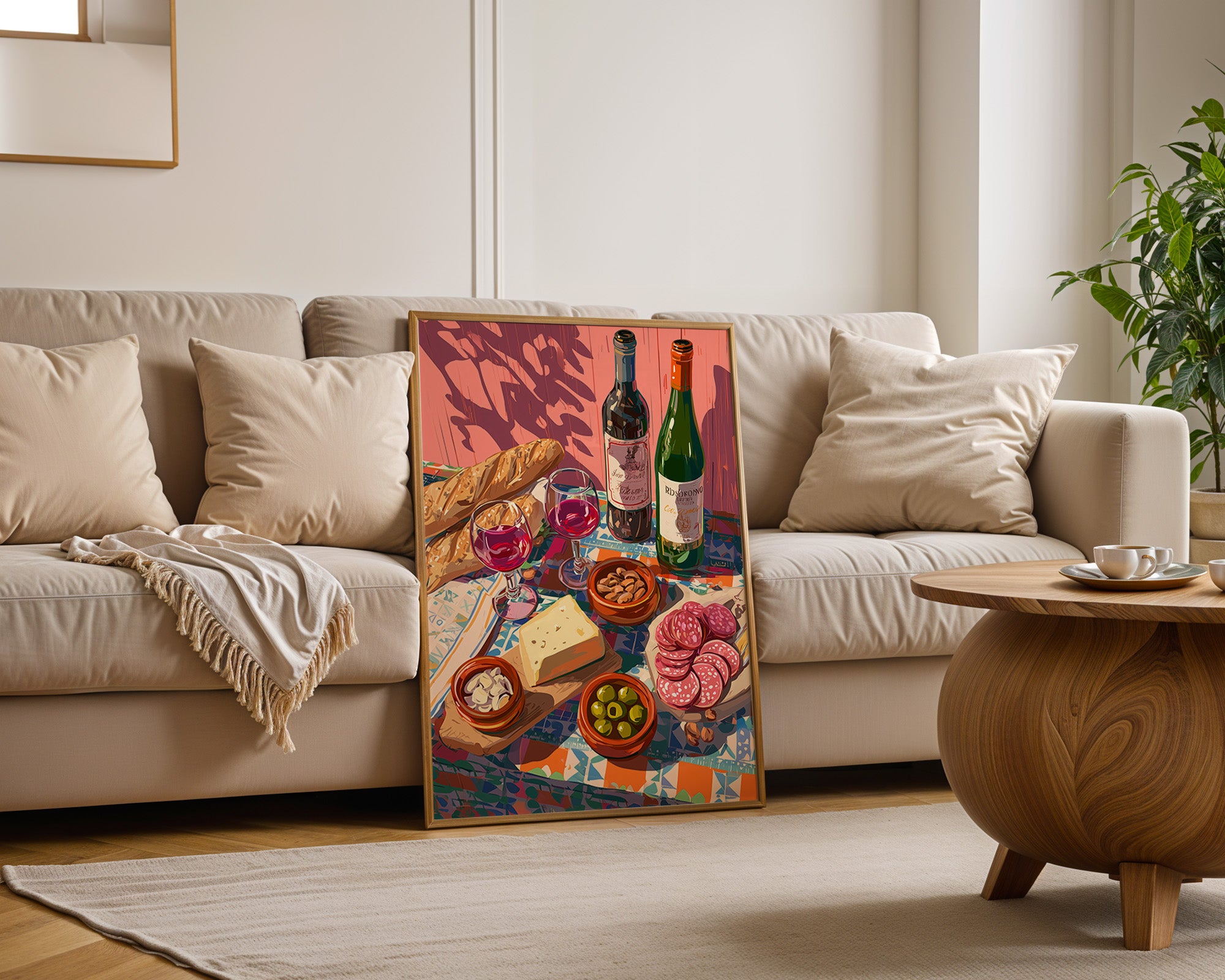 Mediterrane Tafel bunte Schatten