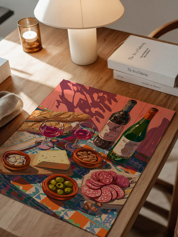 Mediterrane Tafel bunte Schatten
